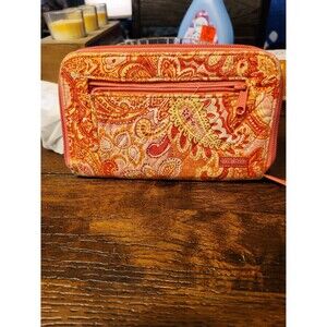 Vera Bradley sherbet zip around wallet/checkbook